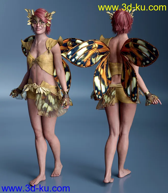 dForce Copperwhirl Outfit for Genesis 8 and 8.1 Females模型的图片9