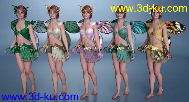 dForce Copperwhirl Outfit for Genesis 8 and 8.1 Females模型的图片10