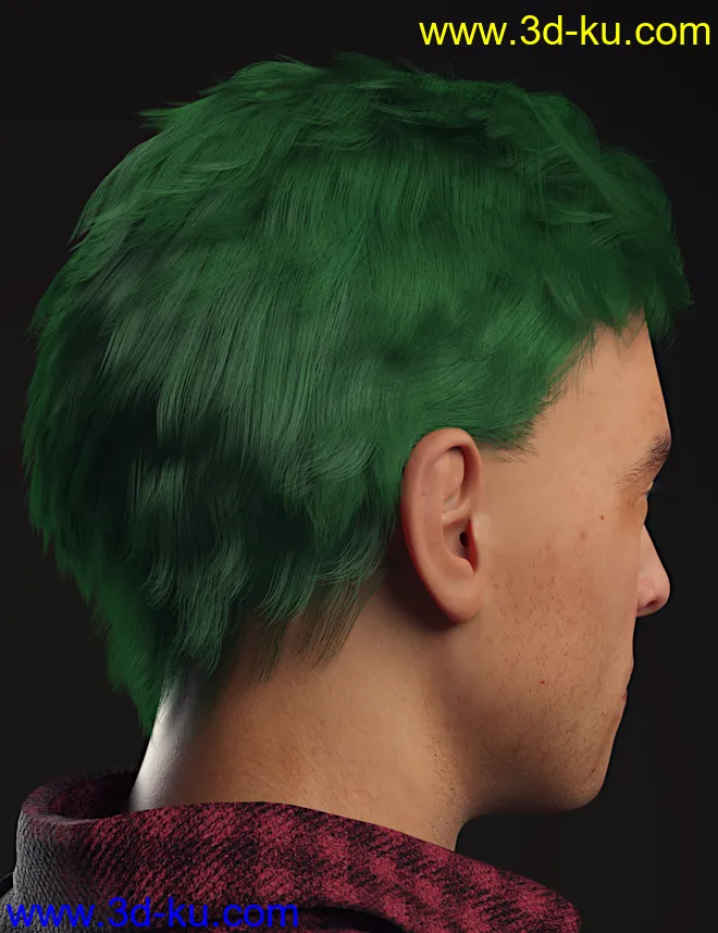 dForce Dion Hair for Genesis 8 & 3 Male(s)模型的图片6