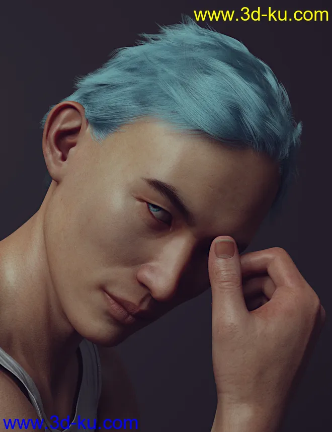 dForce Dion Hair for Genesis 8 & 3 Male(s)模型的图片11