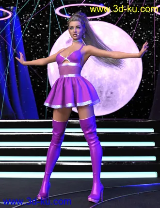 3D打印模型dForce Diva Singer Outfit for Genesis 8 and 8.1 Females的图片