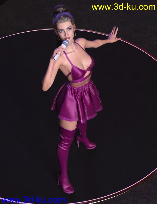 dForce Diva Singer Outfit for Genesis 8 and 8.1 Females模型的图片6