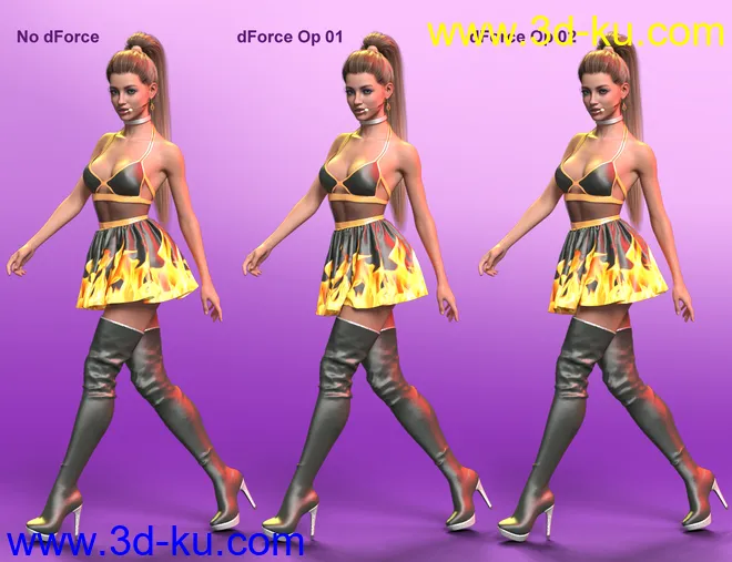 dForce Diva Singer Outfit for Genesis 8 and 8.1 Females模型的图片7