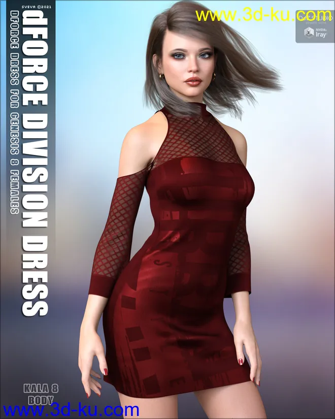 dForce Division Dress G8F模型的图片1