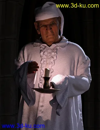3D打印模型dForce Ebenezer Scrooge NightDress Outfit For Genesis 8 and Genesis 8.1 Males的图片