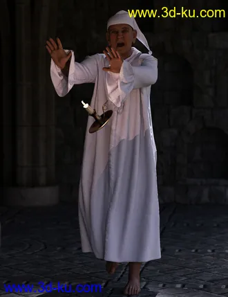 3D打印模型dForce Ebenezer Scrooge NightDress Outfit For Genesis 8 and Genesis 8.1 Males的图片