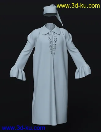 3D打印模型dForce Ebenezer Scrooge NightDress Outfit For Genesis 8 and Genesis 8.1 Males的图片