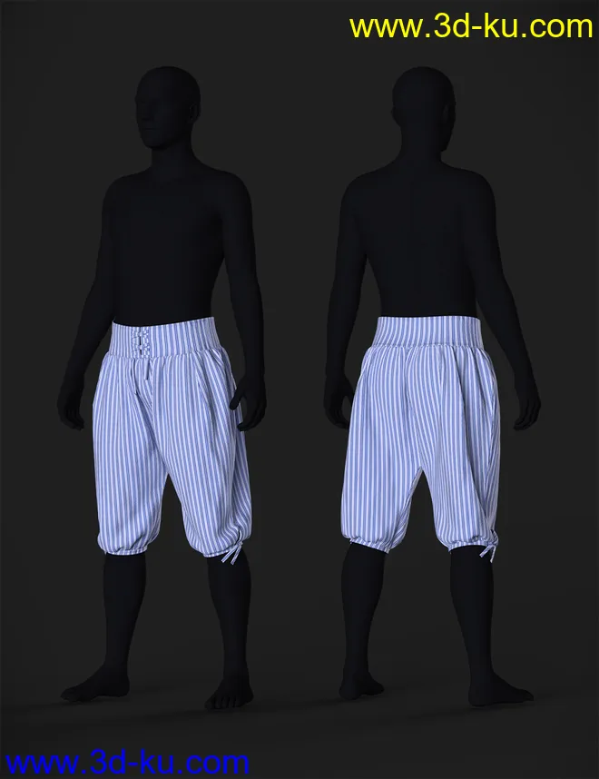 dForce Ebenezer Scrooge NightDress Outfit Textures模型的图片7