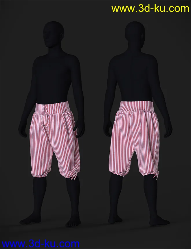 dForce Ebenezer Scrooge NightDress Outfit Textures模型的图片8