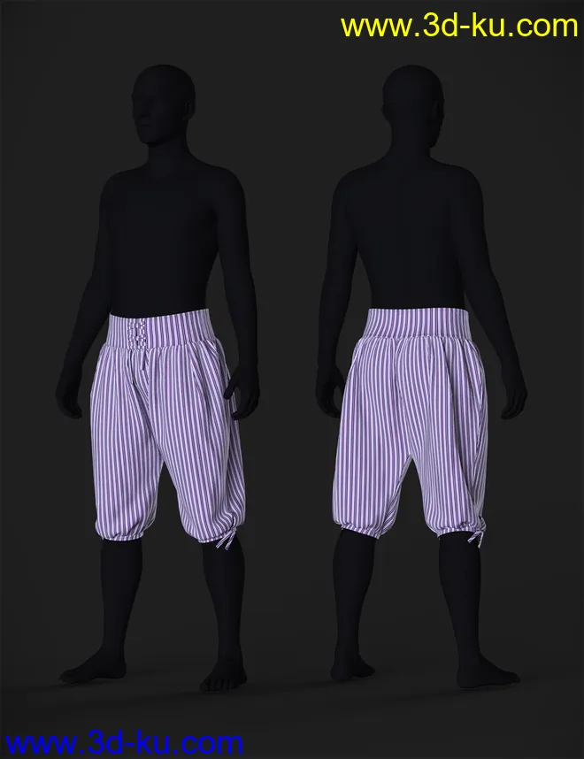 dForce Ebenezer Scrooge NightDress Outfit Textures模型的图片9