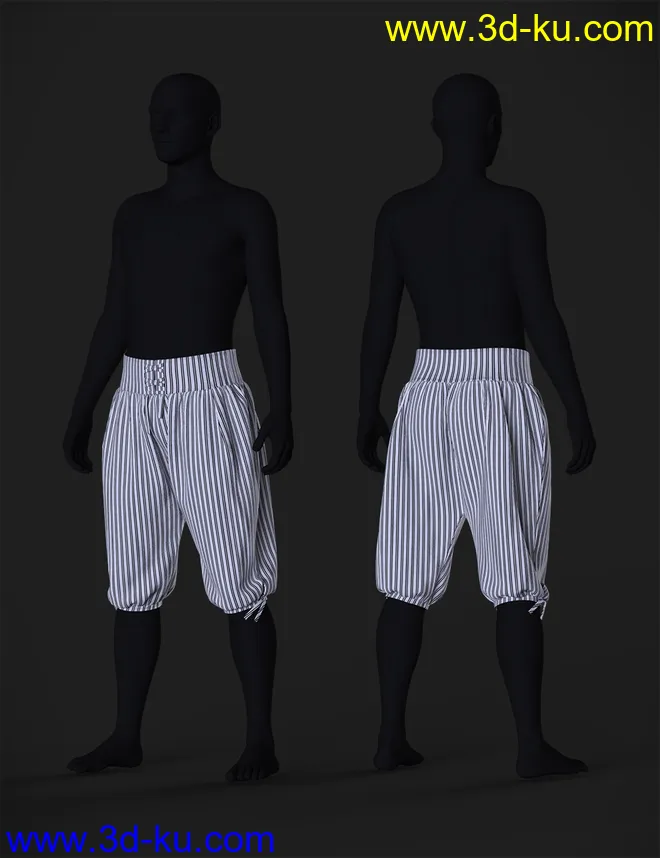 dForce Ebenezer Scrooge NightDress Outfit Textures模型的图片10