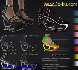 3D打印模型dForce Gothic Punk Outfit Textures的图片