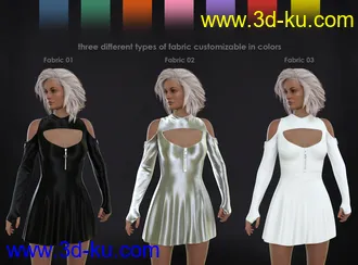 3D打印模型dForce Gothic Punk Outfit Textures的图片