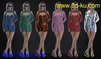 3D打印模型dForce Gothic Punk Outfit Textures的图片