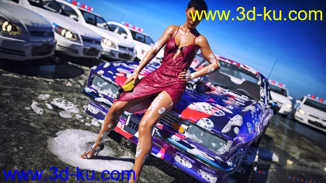 dForce HD Wet and Dry Classic Dress for Genesis 8 Female(s)模型的图片3