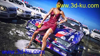 3D打印模型dForce HD Wet and Dry Classic Dress for Genesis 8 Female(s)的图片