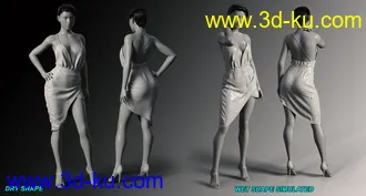3D打印模型dForce HD Wet and Dry Classic Dress for Genesis 8 Female(s)的图片