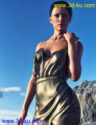 3D打印模型dForce HD Wet and Dry Classic Dress for Genesis 8 Female(s)的图片