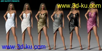 3D打印模型dForce HD Wet and Dry Classic Dress for Genesis 8 Female(s)的图片