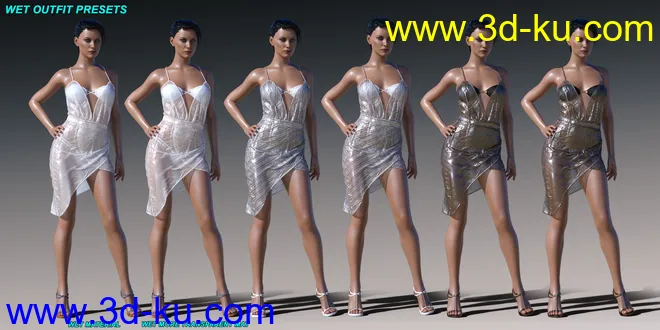 dForce HD Wet and Dry Classic Dress for Genesis 8 Female(s)模型的图片16