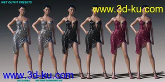 3D打印模型dForce HD Wet and Dry Classic Dress for Genesis 8 Female(s)的图片