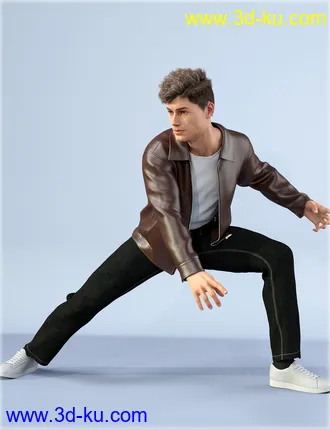 3D打印模型dForce HnC Leather Jacket Outfit for Genesis 8 Males的图片