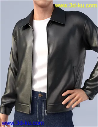 3D打印模型dForce HnC Leather Jacket Outfit for Genesis 8 Males的图片