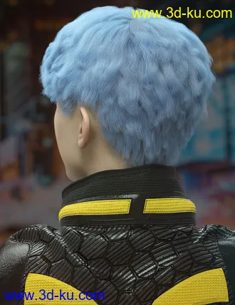 3D打印模型dForce Jimmin Hair for Genesis 8 and 8.1的图片