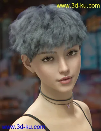 3D打印模型dForce Jimmin Hair for Genesis 8 and 8.1的图片