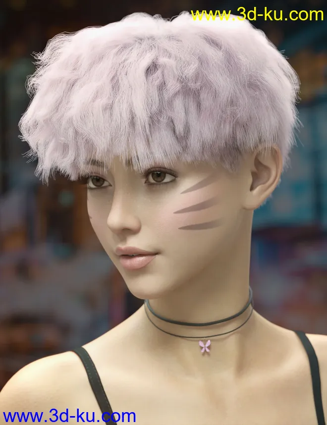 dForce Jimmin Hair for Genesis 8 and 8.1模型的图片9