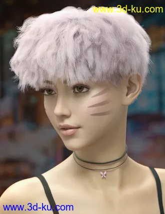 3D打印模型dForce Jimmin Hair for Genesis 8 and 8.1的图片