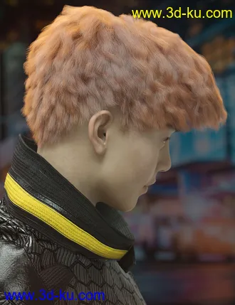 3D打印模型dForce Jimmin Hair for Genesis 8 and 8.1的图片