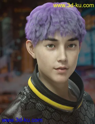 3D打印模型dForce Jimmin Hair for Genesis 8 and 8.1的图片