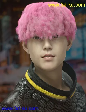 3D打印模型dForce Jimmin Hair for Genesis 8 and 8.1的图片