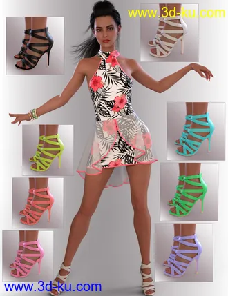 3D打印模型dForce Joslyn Candy Outfit for Genesis 8 Female的图片