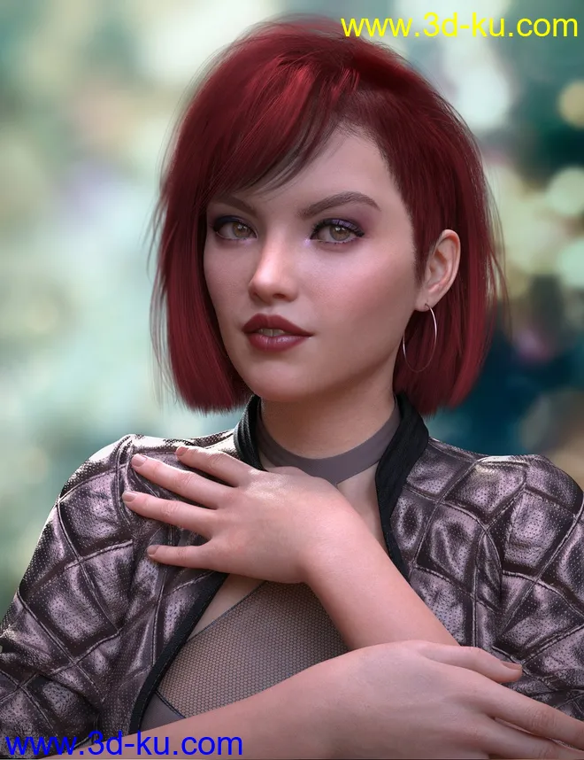 dForce Joy Hair for Genesis 8 Females模型的图片2