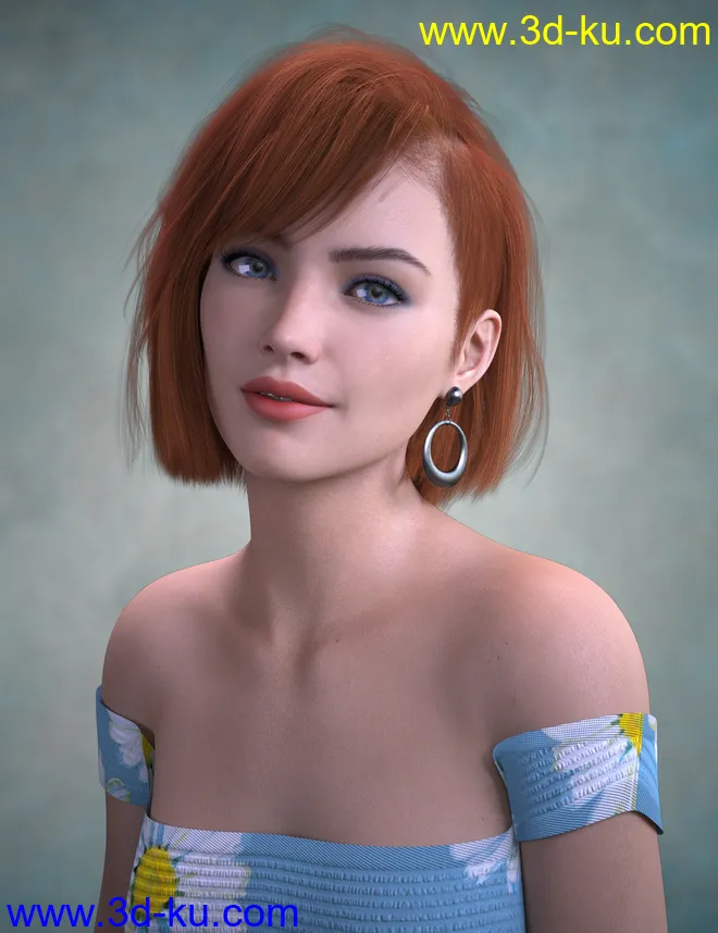dForce Joy Hair for Genesis 8 Females模型的图片3