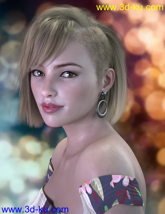 dForce Joy Hair for Genesis 8 Females模型的图片6