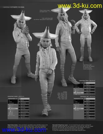 3D打印模型dForce Leprechaun Outfit for Genesis 8 Males Bundle的图片