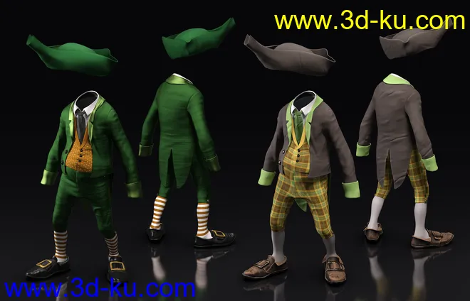 dForce Leprechaun Outfit for Genesis 8 Males Bundle模型的图片30