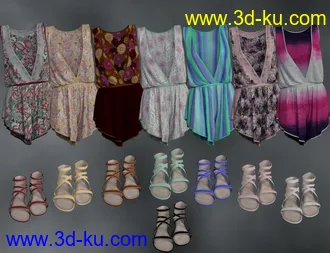 3D打印模型dForce Lila Outfit for Genesis 8 Female(s)的图片