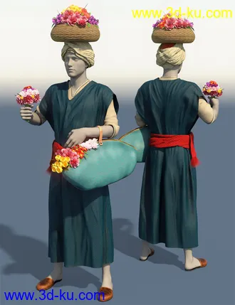 3D打印模型dForce Moroccan Flower Seller Outfit for Genesis 8 Males的图片