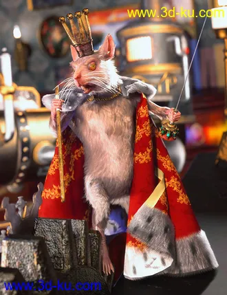 3D打印模型dForce Mouse King Cape and Accessories for Genesis 8.1 Males的图片