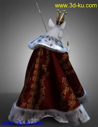3D打印模型dForce Mouse King Cape and Accessories for Genesis 8.1 Males的图片