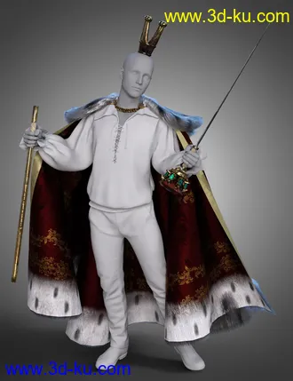 3D打印模型dForce Mouse King Cape and Accessories for Genesis 8.1 Males的图片