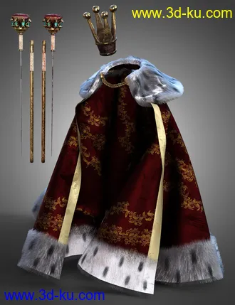 3D打印模型dForce Mouse King Cape and Accessories for Genesis 8.1 Males的图片