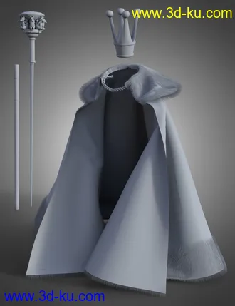 3D打印模型dForce Mouse King Cape and Accessories for Genesis 8.1 Males的图片