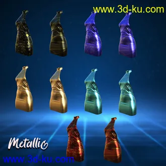 3D打印模型dForce Open Back Dress for Genesis 8 Female的图片