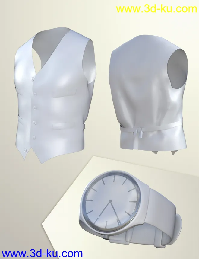 dForce Oxford Outfit for Genesis 8 Male(s)模型的图片7
