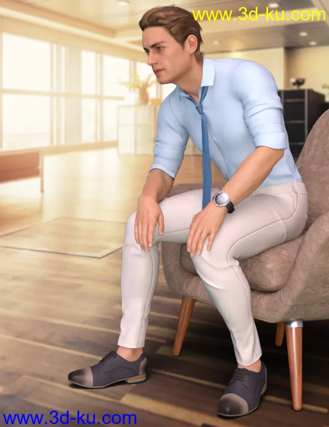 dForce Oxford Outfit for Genesis 8 Male(s)模型的图片8